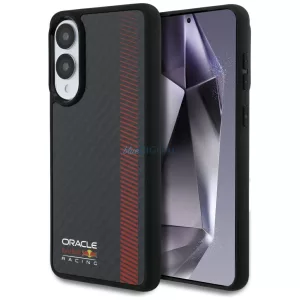 Red Bull RBHMS25E24CFGSMK Real Carbon Fiber Powerbar MagSafe-kompatibilis tok Samsung Galaxy S25 Edge - fekete