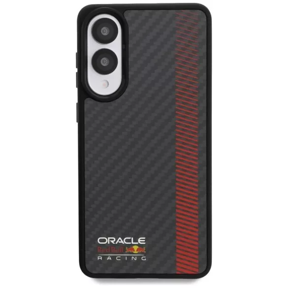 Red Bull RBHMS25E24CFGSMK Real Carbon Fiber Powerbar MagSafe-kompatibilis tok Samsung Galaxy S25 Edge - fekete