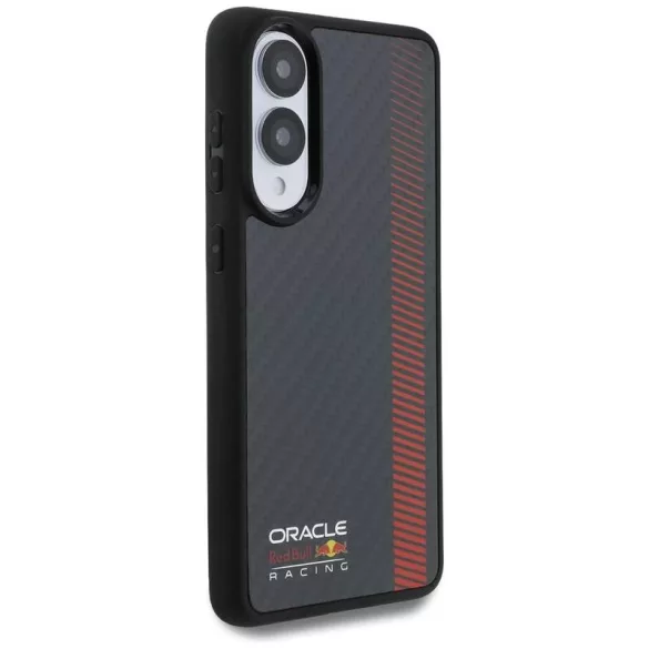 Red Bull RBHMS25E24CFGSMK Real Carbon Fiber Powerbar MagSafe-kompatibilis tok Samsung Galaxy S25 Edge - fekete