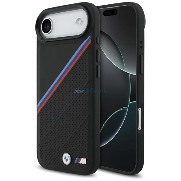 BMW M trikolor fém logó MagSafe tok iPhone Airhez Fekete