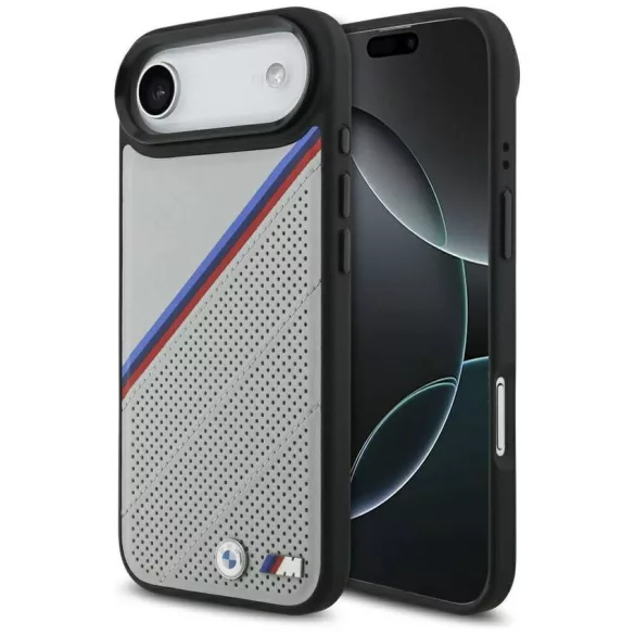 BMW M trikolor fém logó MagSafe tok iPhone Air szürke