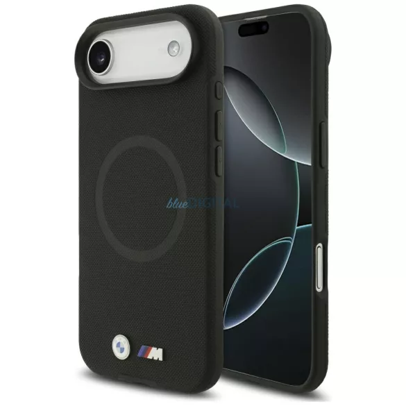 BMW M FW fém logó MagSafe tok iPhone Airhez Fekete