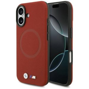 BMW M FW fém logó MagSafe tok iPhone 17 piros