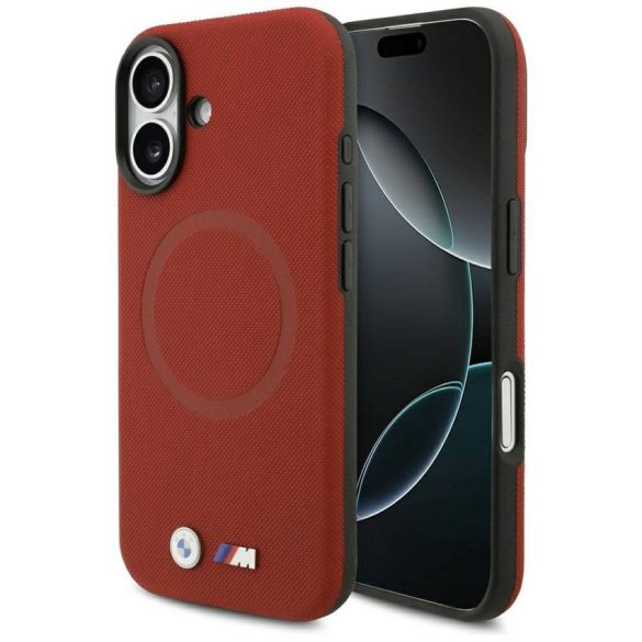 BMW M FW fém logó MagSafe tok iPhone 17 piros