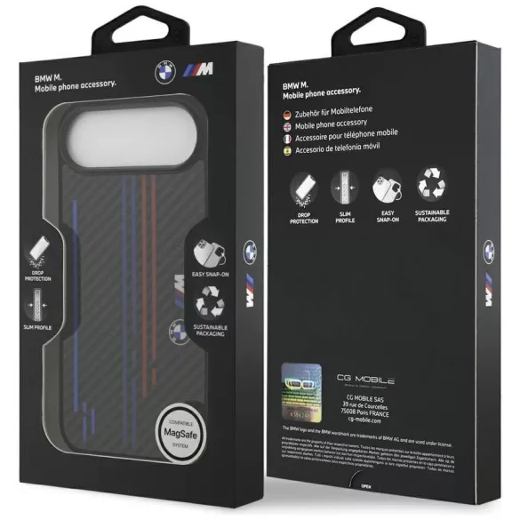 BMW M Kevlar Lines & Logo MagSafe tok iPhone Air készülékhez fekete