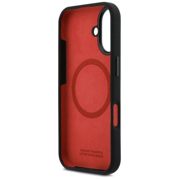 BMW M szilikon vízszintes vonalú MagSafe tok iPhone 17 Fekete