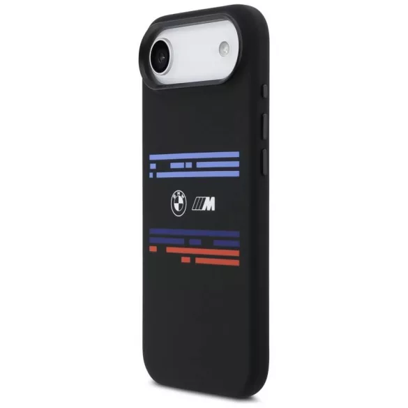 BMW M szilikon vízszintes vonalú MagSafe tok iPhone Air készülékhez Fekete