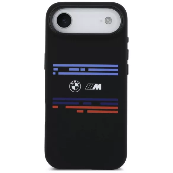 BMW M szilikon vízszintes vonalú MagSafe tok iPhone Air készülékhez Fekete