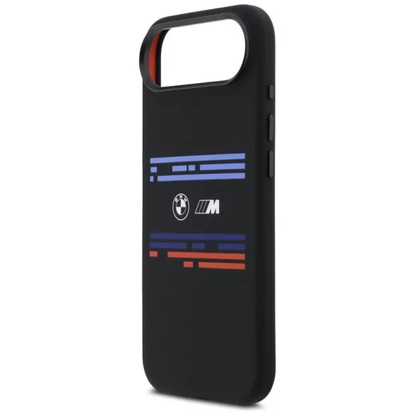 BMW M szilikon vízszintes vonalú MagSafe tok iPhone Air készülékhez Fekete