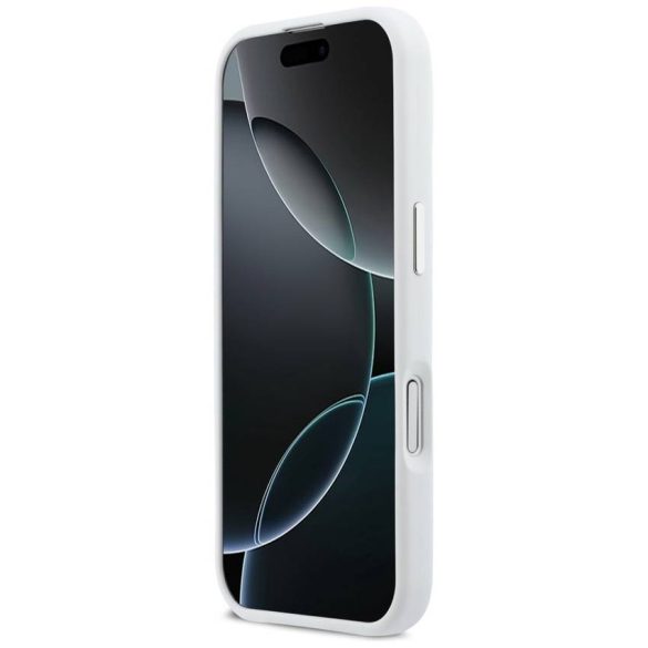 BMW M szilikon vízszintes vonal MagSafe tok iPhone 17 Fehér