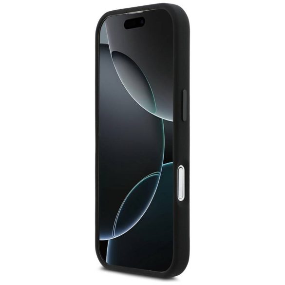 BMW M szilikon függőleges logó MagSafe tok iPhone 17 fekete