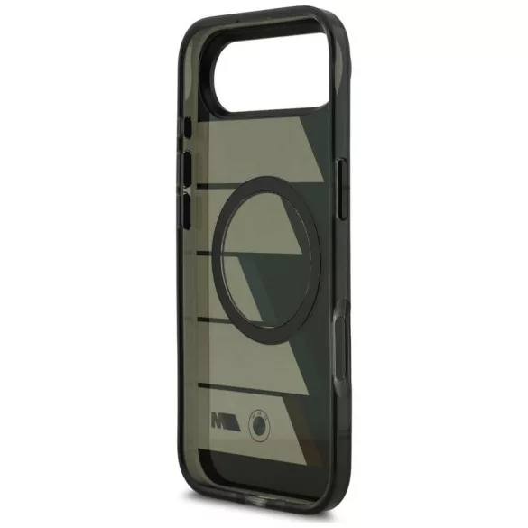 BMW M IML fém gombok trikolor vonalak MagSafe Case iPhone Air fekete