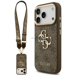   Guess 4G Big 4G Classic Logo Big Strap Metal Buttons tok iPhone 17 Pro – barna