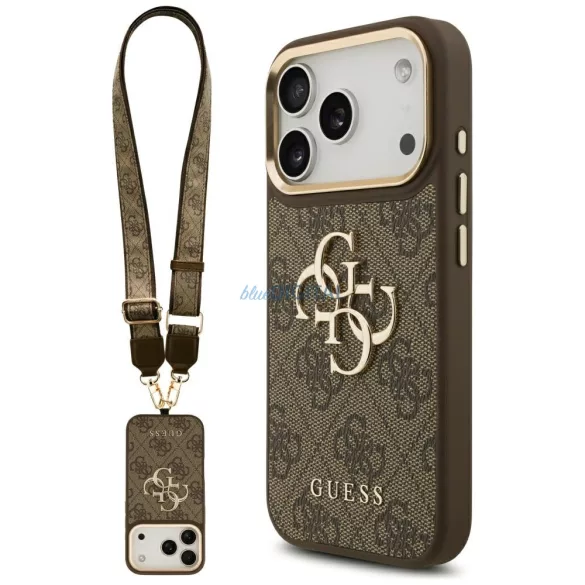 Guess 4G Big 4G Classic Logo Big Strap Metal Buttons tok iPhone 17 Pro – barna