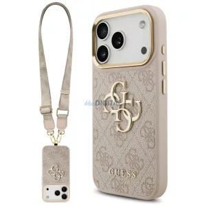 Guess 4G Big 4G Classic Logo Big Strap Metal Buttons tok iPhone 17 Pro – rózsaszín