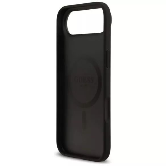 Guess szemcsés virágok klasszikus logó MagSafe tok iPhone Air fekete