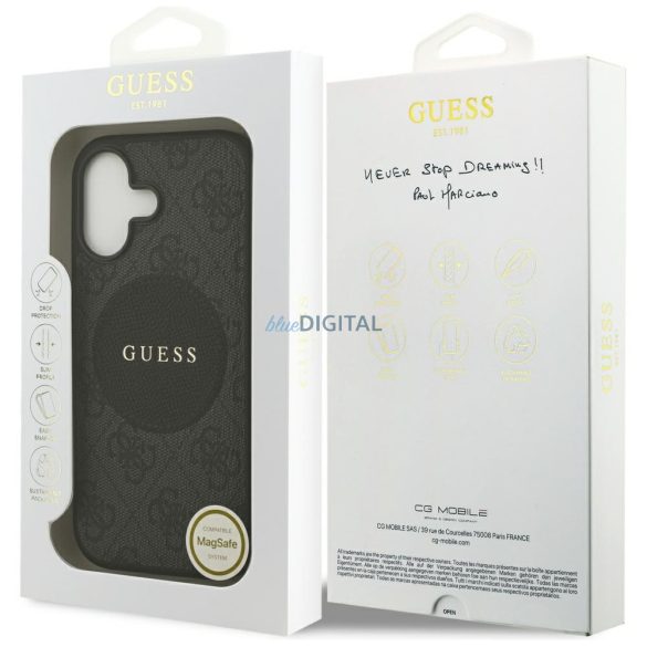 Tojás Guess 4G Circle Classic Logo MagSafe iPhone 17 fekete