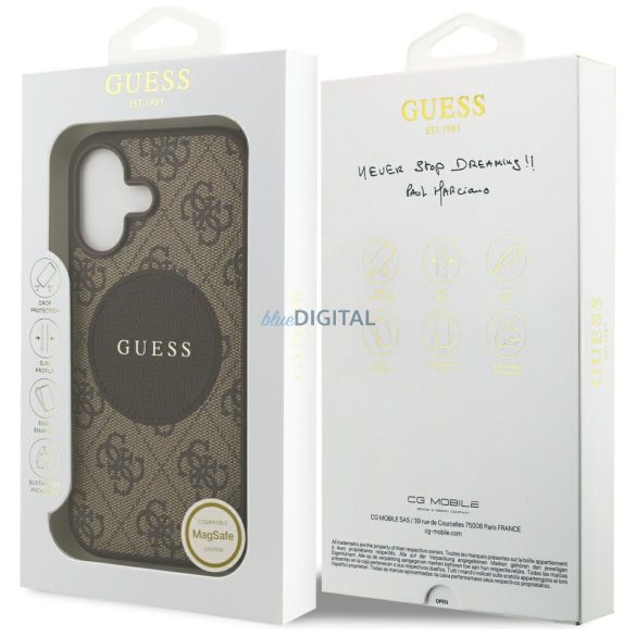 tok Guess 4G Circle Classic Logo MagSafe tok iPhone 17 barna