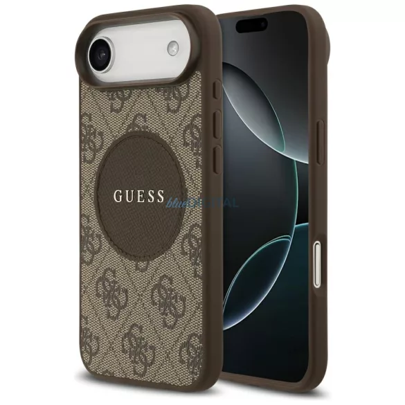 tok Guess 4G Circle Classic Logo MagSafe klasszikus logó iPhone Air barna színű tokhoz