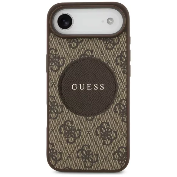 tok Guess 4G Circle Classic Logo MagSafe klasszikus logó iPhone Air barna színű tokhoz