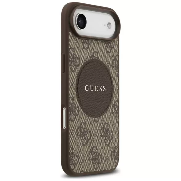 tok Guess 4G Circle Classic Logo MagSafe klasszikus logó iPhone Air barna színű tokhoz
