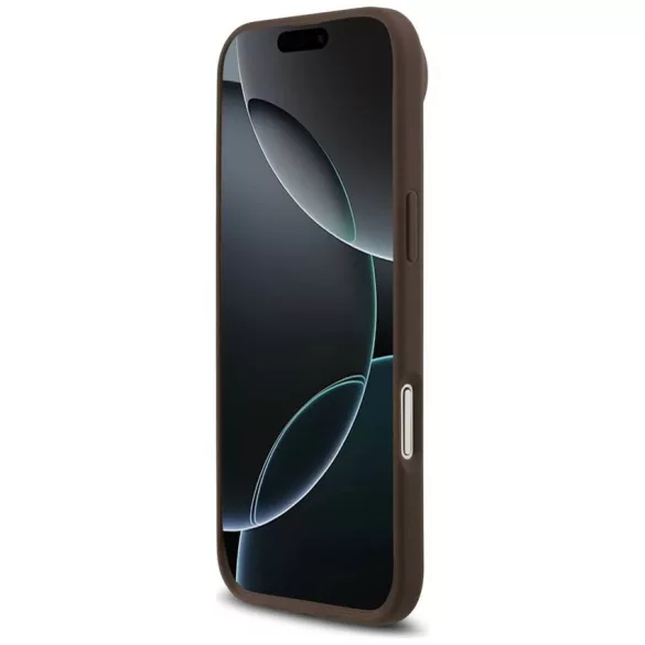 tok Guess 4G Circle Classic Logo MagSafe klasszikus logó iPhone Air barna színű tokhoz