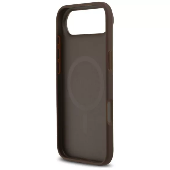 tok Guess 4G Circle Classic Logo MagSafe klasszikus logó iPhone Air barna színű tokhoz
