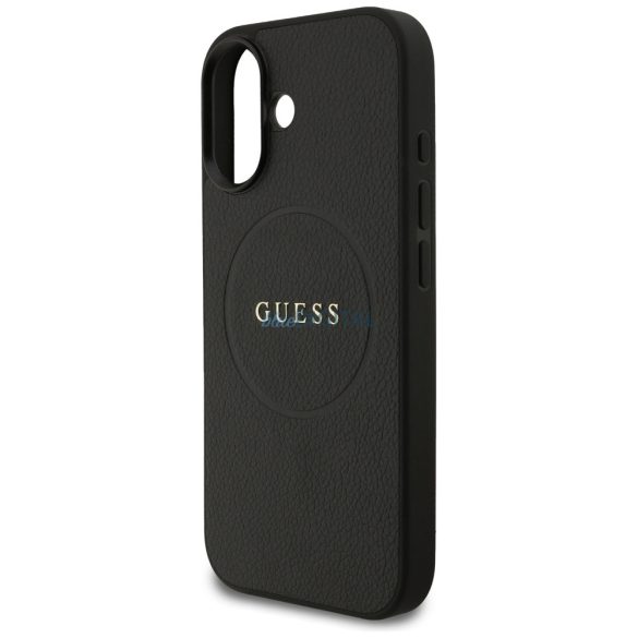 Guess szemcsés gyűrűs MagSafe tok iPhone 17 fekete