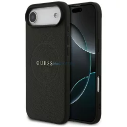   Guess szemcsés gyűrűs MagSafe tok iPhone Air készülékhez fekete