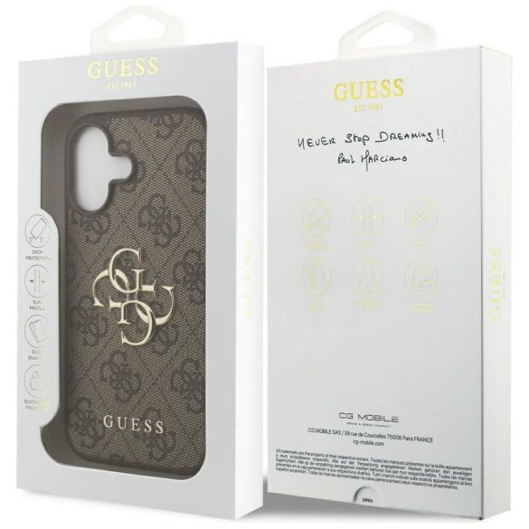 Tojás Guess 4G Big Logo iPhone 17 barna