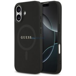   Guess Saffiano klasszikus logós MagSafe tok iPhone 17 Fekete
