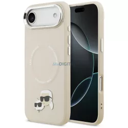   Karl Lagerfeld Karl & Choupette Pins MagSafe tok iPhone Air bézs színűre