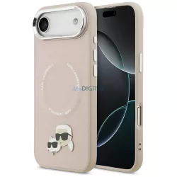   Karl Lagerfeld Karl & Choupette Pins MagSafe tok iPhone Air rózsaszínű iPhone Airhez