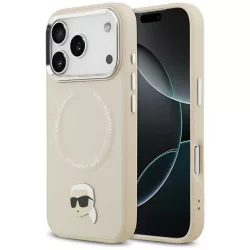   Karl Lagerfeld Karl Pin Karl Pin MagSafe tok iPhone 17 Pro bézs színű tokhoz