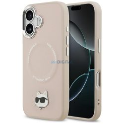   Karl Lagerfeld Choupette Pin MagSafe tok iPhone 17 rózsaszínhez