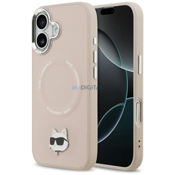 Karl Lagerfeld Choupette Pin MagSafe tok iPhone 17 rózsaszínhez
