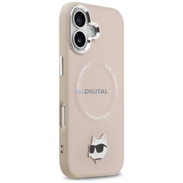 Karl Lagerfeld Choupette Pin MagSafe tok iPhone 17 rózsaszínhez