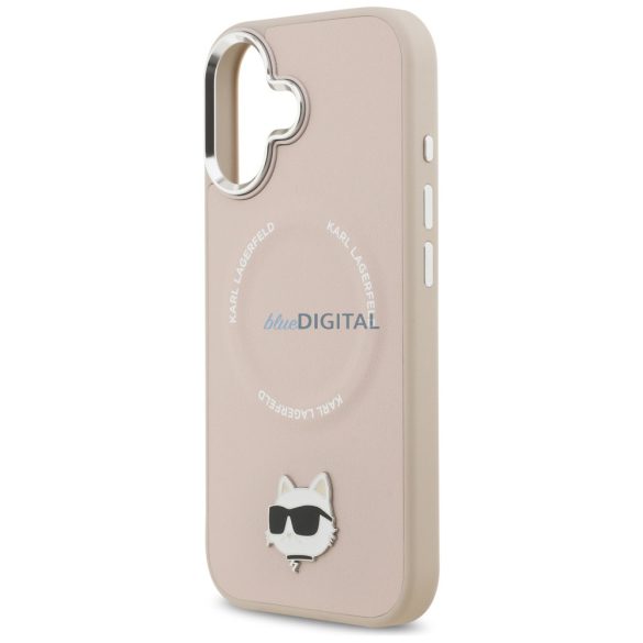 Karl Lagerfeld Choupette Pin MagSafe tok iPhone 17 rózsaszínhez