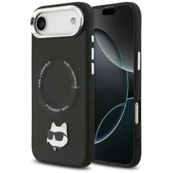   Karl Lagerfeld Choupette-motívumú MagSafe tok iPhone Air, fekete