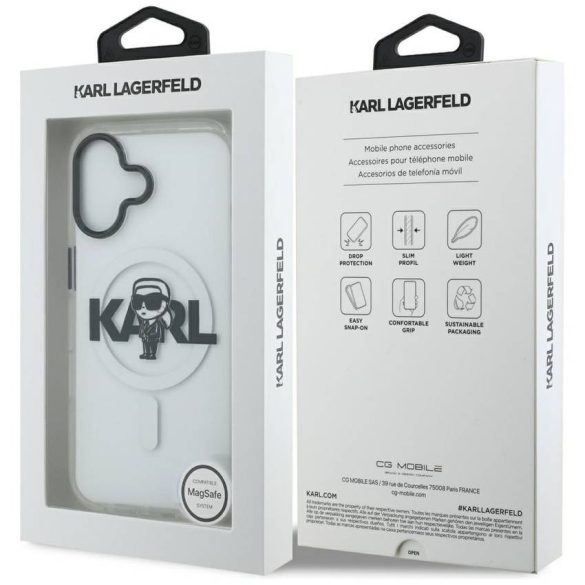 Karl Lagerfeld IML Karl Sketch Logo MagSafe tok iPhone 17 Tiszta