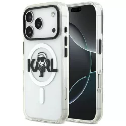   Karl Lagerfeld IML Karl Sketch Logo MagSafe tok az iPhone 17 Pro Clear számára
