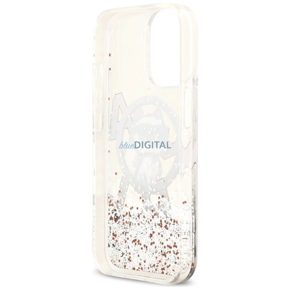 Karl Lagerfeld folyékony csillogó Choupette Logo MagSafe tok iPhone 17 átlátszó