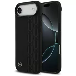   Mercedes Leather Laurel Leaves MagSafe tok iPhone Airhez Fekete
