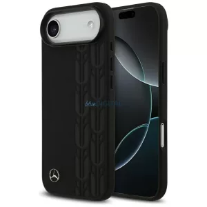 Mercedes Leather Laurel Leaves MagSafe tok iPhone Airhez Fekete