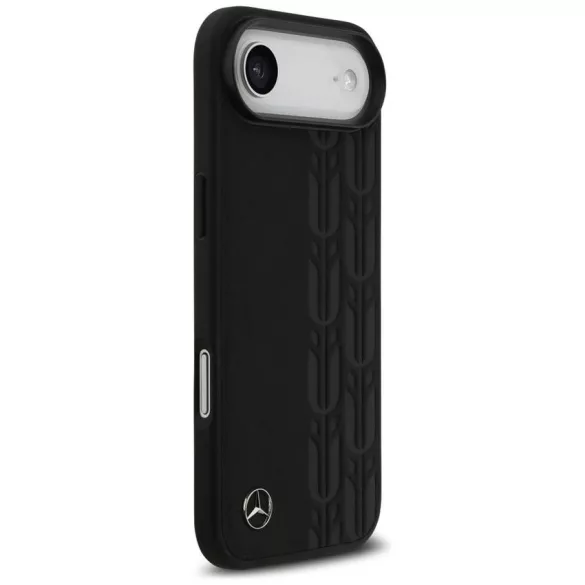 Mercedes Leather Laurel Leaves MagSafe tok iPhone Airhez Fekete