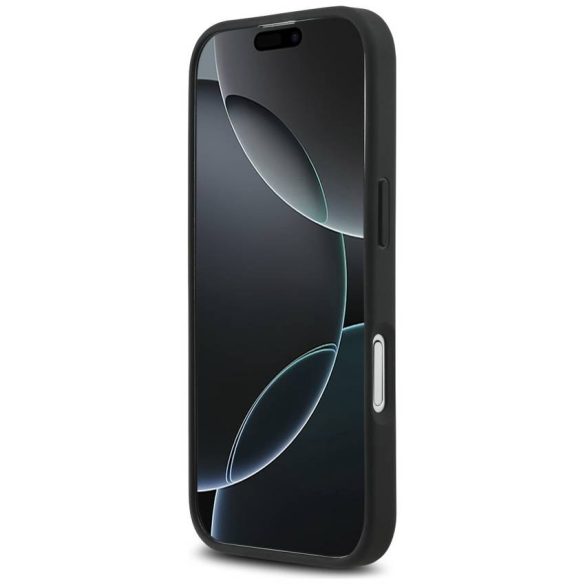 Mercedes bőr vintage logós MagSafe tok iPhone 17 fekete