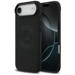   Mercedes Leather Vintage Logo MagSafe tok iPhone Air fekete bőrhöz