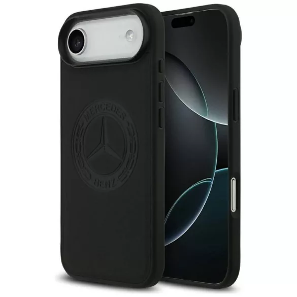 Mercedes Leather Vintage Logo MagSafe tok iPhone Air fekete bőrhöz