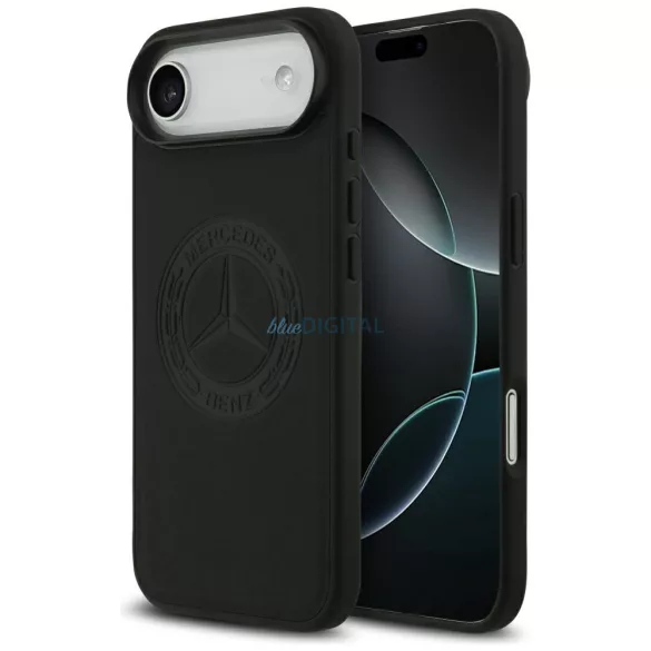 Mercedes Leather Vintage Logo MagSafe tok iPhone Air fekete bőrhöz