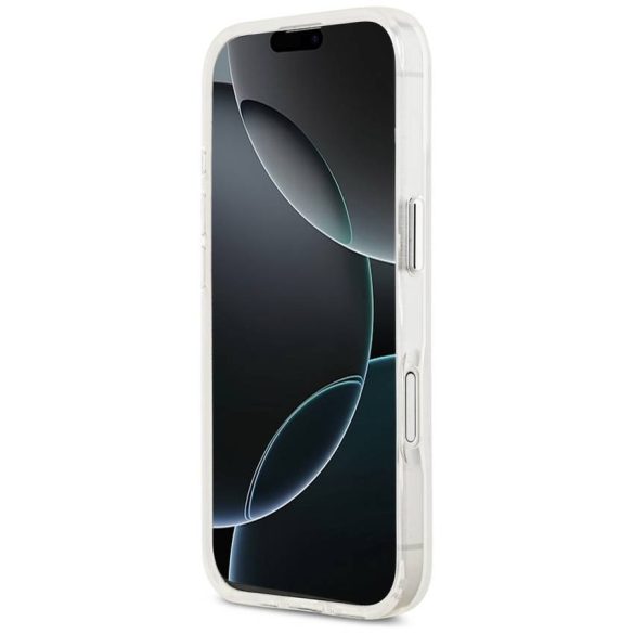 tok Guess IML Gradient Triangle Logo MagSafe iPhone 17 átlátszó tokhoz